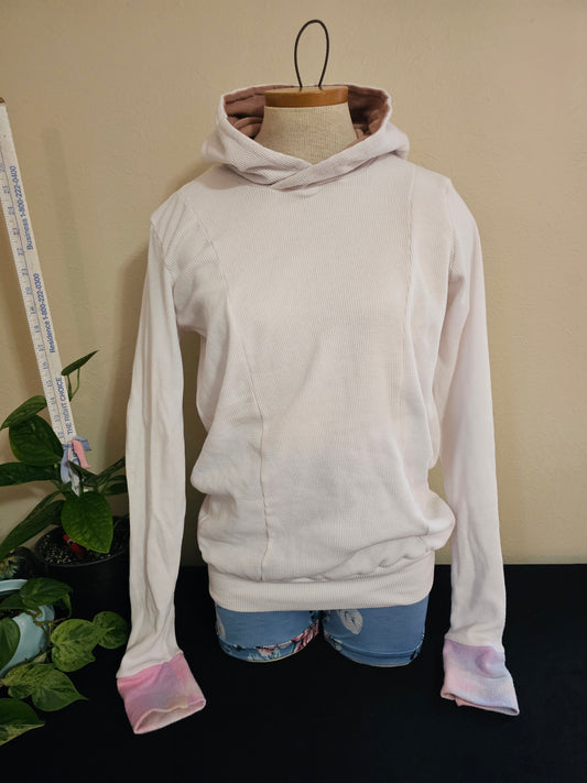 White Thermal Hoodie