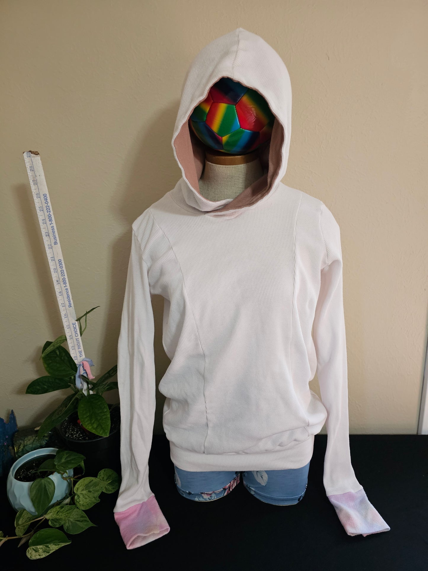 White Thermal Hoodie